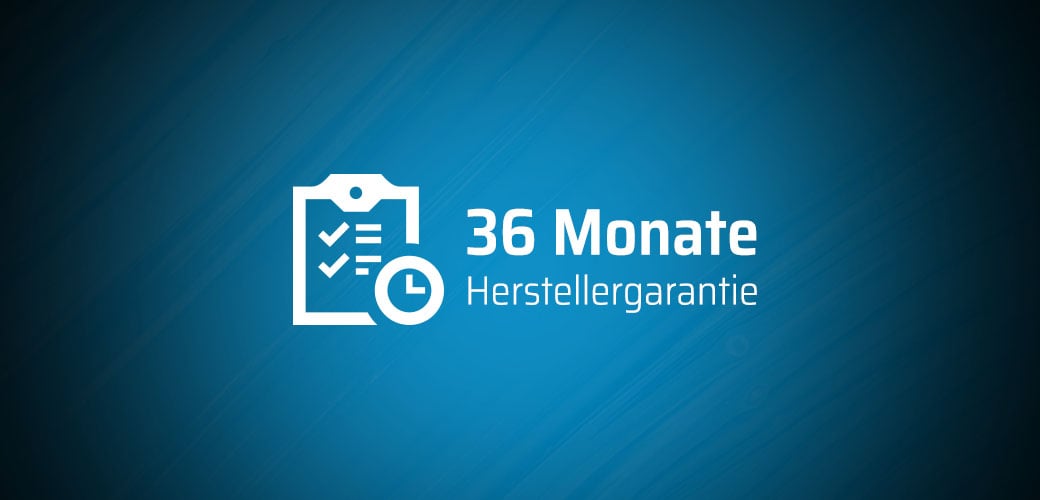 36 Monate Herstellergarantie